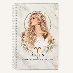 Widder Sternzeichen Journal Hardcover Notizbuch