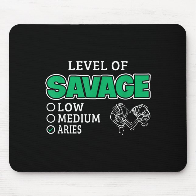 Widder-Sternzeichen-Level an frechem lustigen Zita Mousepad (Vorne)