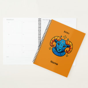Widder-Sternzeichen Pop Art Retro-Widder-Illustrat Planer