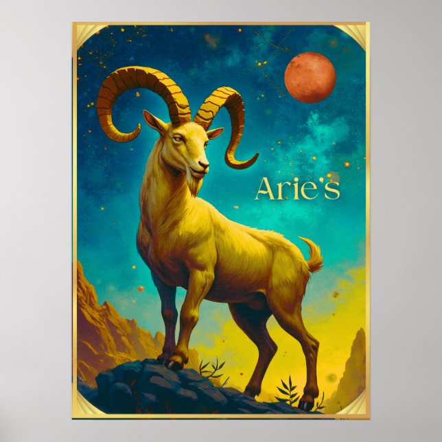 Widder Sternzeichen Poster (Vorne)