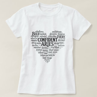 Widder Sternzeichen T-Shirt für Frauen | Wortwolke