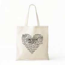 Widder-Sternzeichen-Tasche | Wortwolken-Design