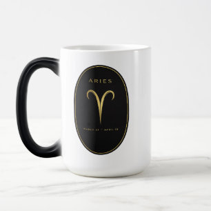Widder-Sternzeichen-Tasse – Schwarzes und goldenes Verwandlungstasse