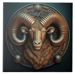Widder-Sternzeichen Widder-Horoskop Fliese