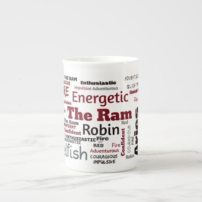 Widder-Tasse Prozellantasse (Vorderseite)