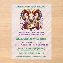 Widder Tierkreiszeichen Babyshower Lavendel und Gr