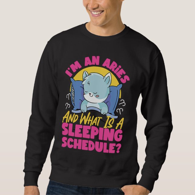 Widder Tierkreiszeichen Ich Bin Ein Widder Und Was Sweatshirt (Vorderseite)