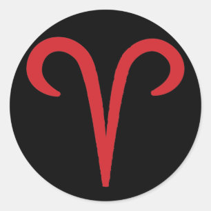 WIDDER Tierkreiszeichen März April Astrologie Zodi Runder Aufkleber