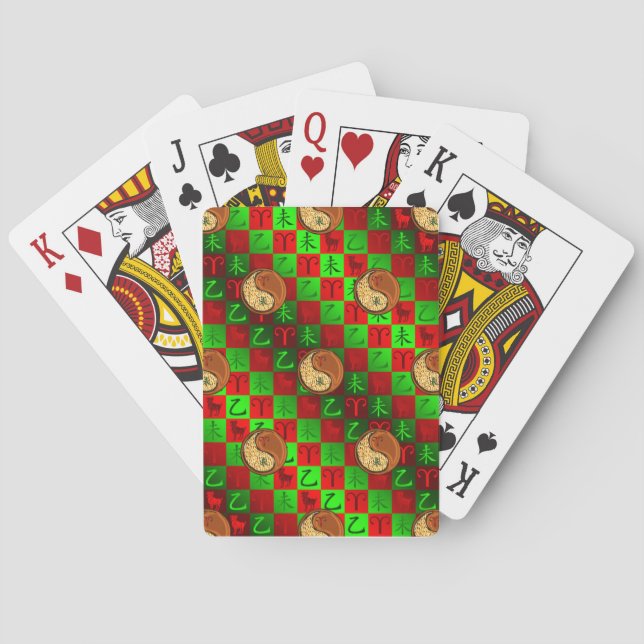 Widder und Holz Ziege Spielkarten (Rückseite)