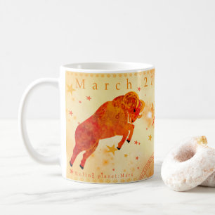 Widder Vintage-Sternzeichen Kaffeetasse