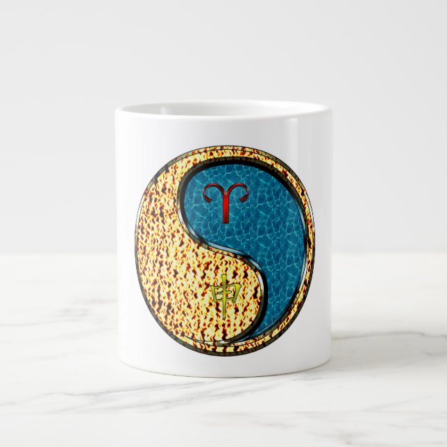 Widder & Wasser-Affe Jumbo-Tasse (Vorderseite)