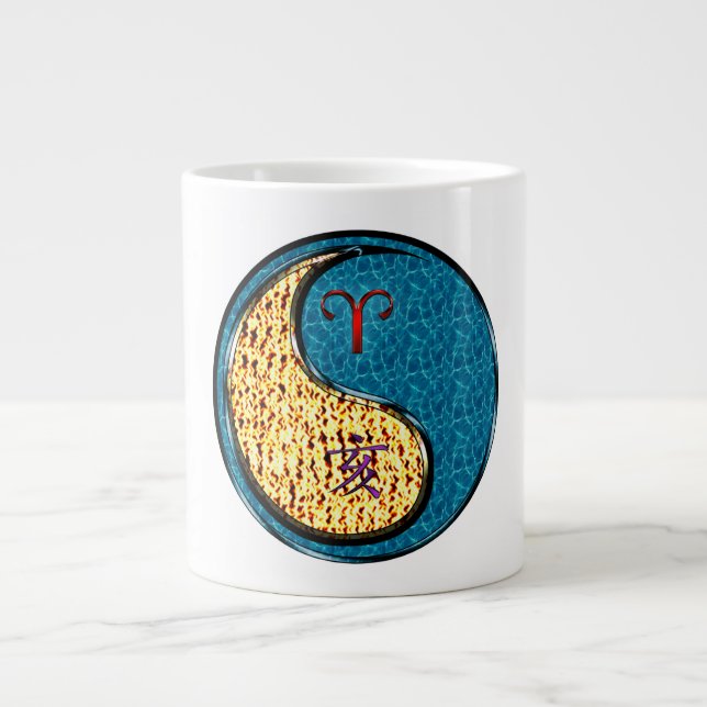 Widder & Wasser-Schwein Jumbo-Tasse (Vorderseite)
