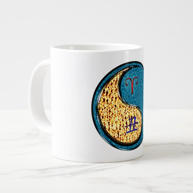 Widder & Wasserbüffel Jumbo-Tasse (Vorderseite Links)
