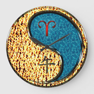 Widder & Wasserpferd Große Wanduhr
