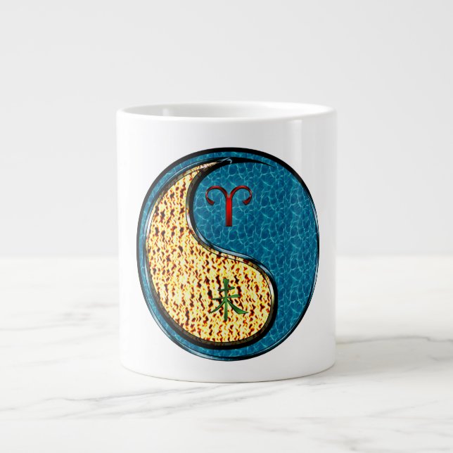 Widder & Wasserziege Jumbo-Tasse (Vorderseite)