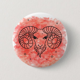Widder-Zeichen Button