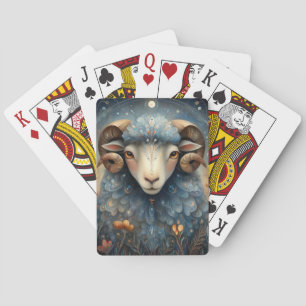 Widder Zodiac Astrologie Himmels Geburtstag Spielkarten
