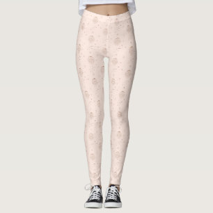 Widder-Zodiac-Muster in Braun und Burgund Leggings