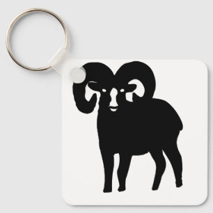 Widder-Zodiac-Silhouette – Moderner Aries-Schlüsse Schlüsselanhänger