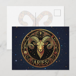 Widder-Zodiac-Symbol Postkarte
