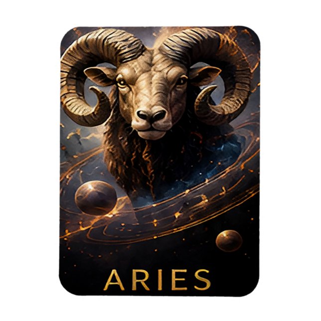 Widder-Zodiac-Widder-Himmels-Astrologie-Symbol Magnet (Vertikal)