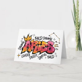 Widder-Zodiak-Graffiti  Karte