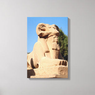 Widderköpfige Sphinx im Karnak-Tempel - Ägypten Leinwanddruck