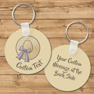 Wide Brimmed Hat Beige Schlüsselanhänger