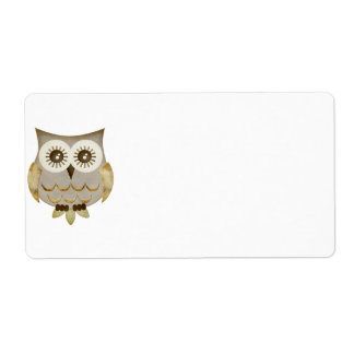 Wide Eyes Owl Label
