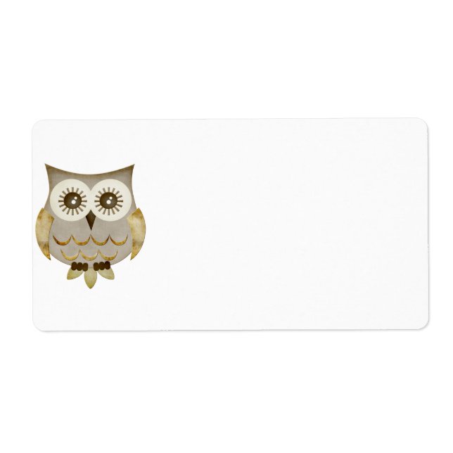 Wide Eyes Owl Label (Vorne)