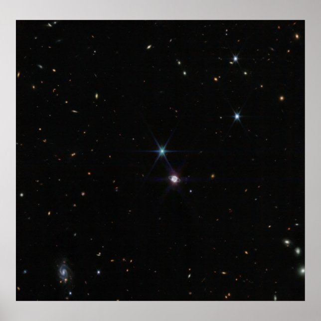 Wide Field of Planet Neptune in James Webb Poster (Vorne)
