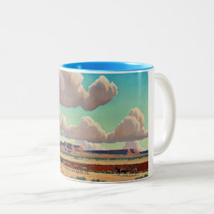 Wide Lands der Navajo von Maynard Dixon Zweifarbige Tasse