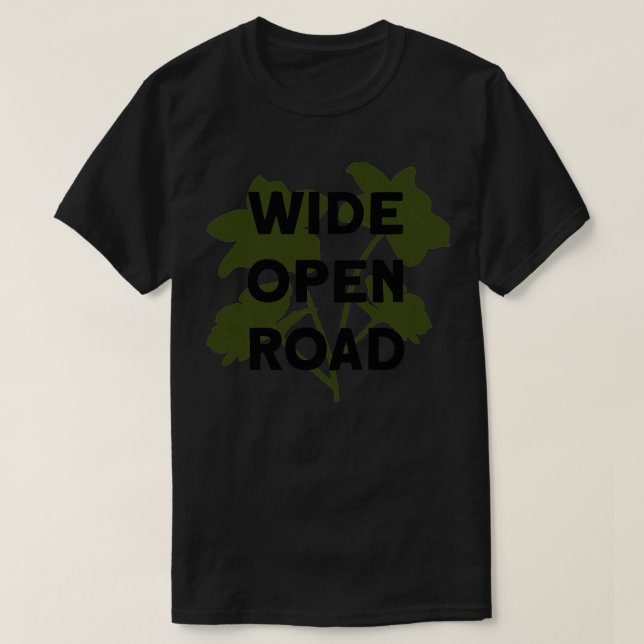 Wide Open Road grün schwarz T-Shirt (Design vorne)