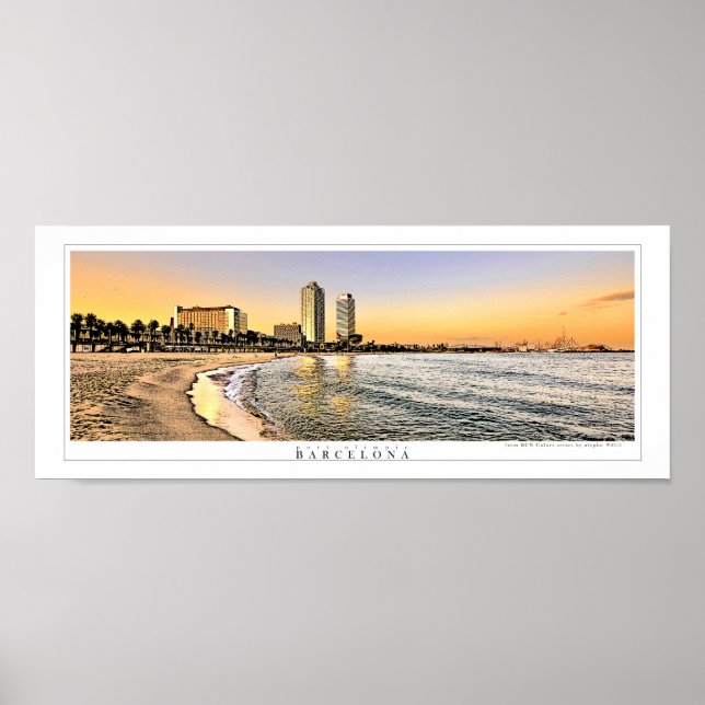 Wide panoramic poster of the Olympic Port Towers (Vorne)