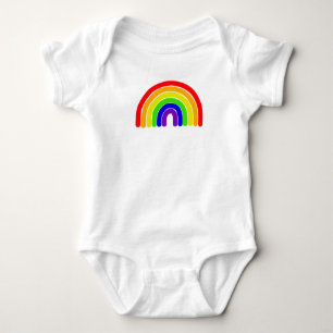 Wide Rainbow Baby Strampler