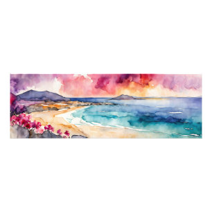 Wide Seascape Mediterrane Lila Ruhe Fotodruck