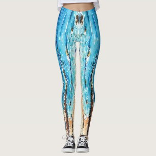 Wide Seascape Mediterranes Leuchtturm und Yachten Leggings