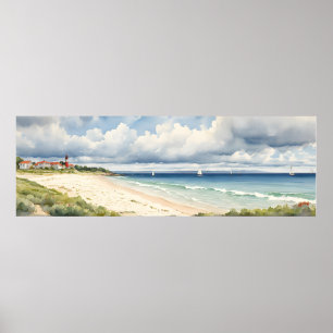 Wide Seascape "Norfolk lebt am Meer" Poster