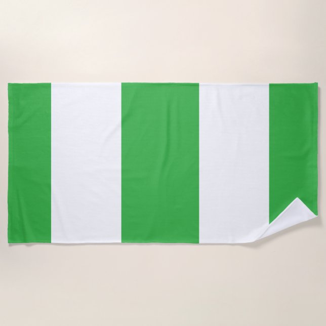 Wide Stripes Lime Green  Strandtuch (Vorderseite)