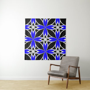 Widergespiegelter Celtic (Blau umgewandelt) Wandteppich