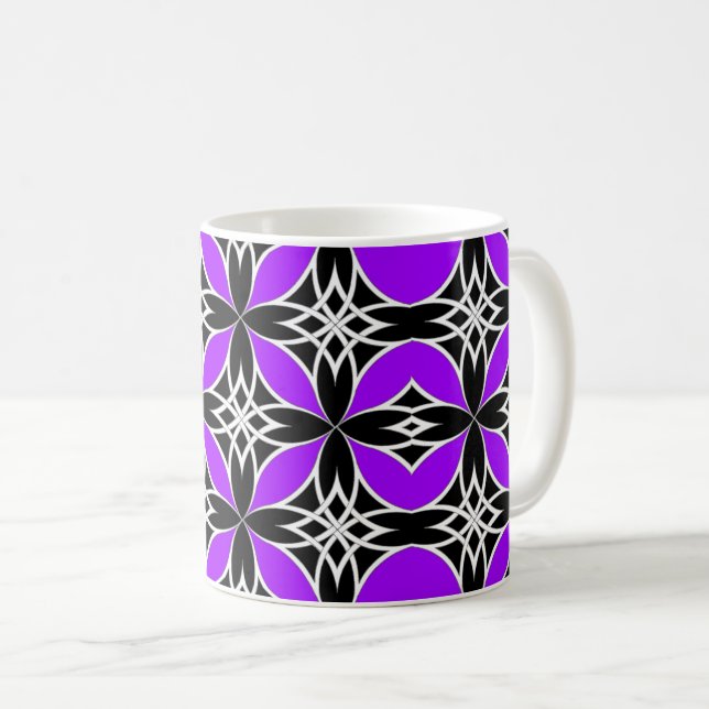 Widergespiegelter Celtic (Flutterby lila) Tasse (VorderseiteRechts)