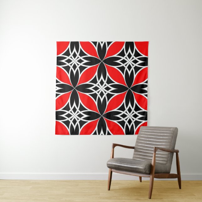 Widergespiegelter Celtic (Flutterby Rot) Wandteppich (Beispiel)