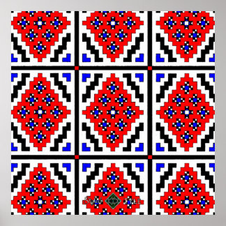 Widergespiegeltes Mosaik (klein) Poster