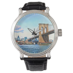 Widerlager des Brooklyn Bridge in New York Armbanduhr