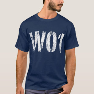 Widerliches Weiß beunruhigter Druck WO1 T-Shirt