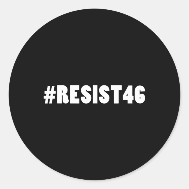 #widerstand46 Resist 46 Runder Aufkleber (Vorderseite)
