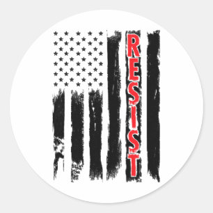 Widerstand der Amerikaner gegen Trump-Shirt Runder Aufkleber