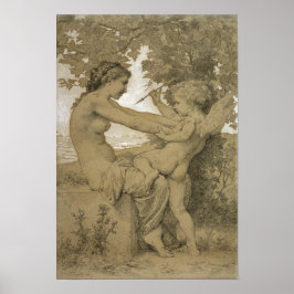Widerstand der Liebe gegen Bouguereau Poster