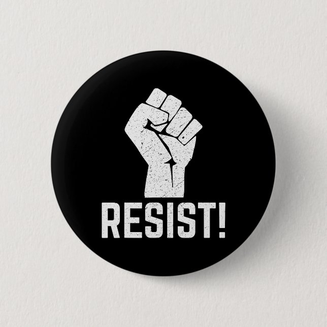 Widerstand Faust Widerstand Vintage  Button (Vorderseite)