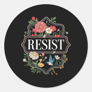 Widerstand gegen den Blumenprotest Trump gegen Tru Runder Aufkleber
